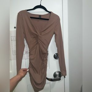 Windsor long sleeve twist dress